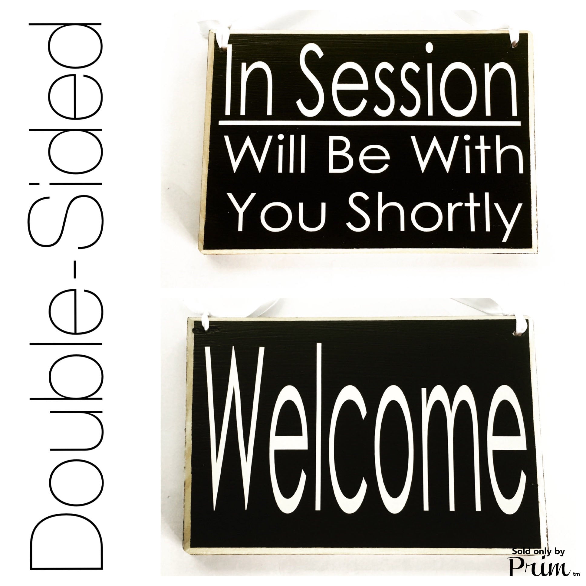 Two Sided 8x6 In Session Please Do Not Disturb Welcome Custom Wood Sign Spa Salon Office Door Hanger Please Knock Plaque