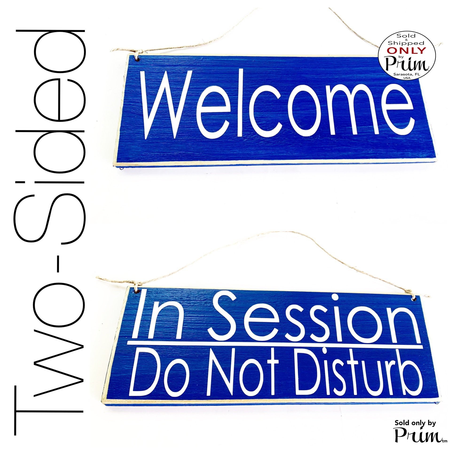 10x4 Welcome / In Session Please Do Not Disturb Front and back Office In Progress Store Salon Spa Spa Door Meeting Shhh Door Plaque 