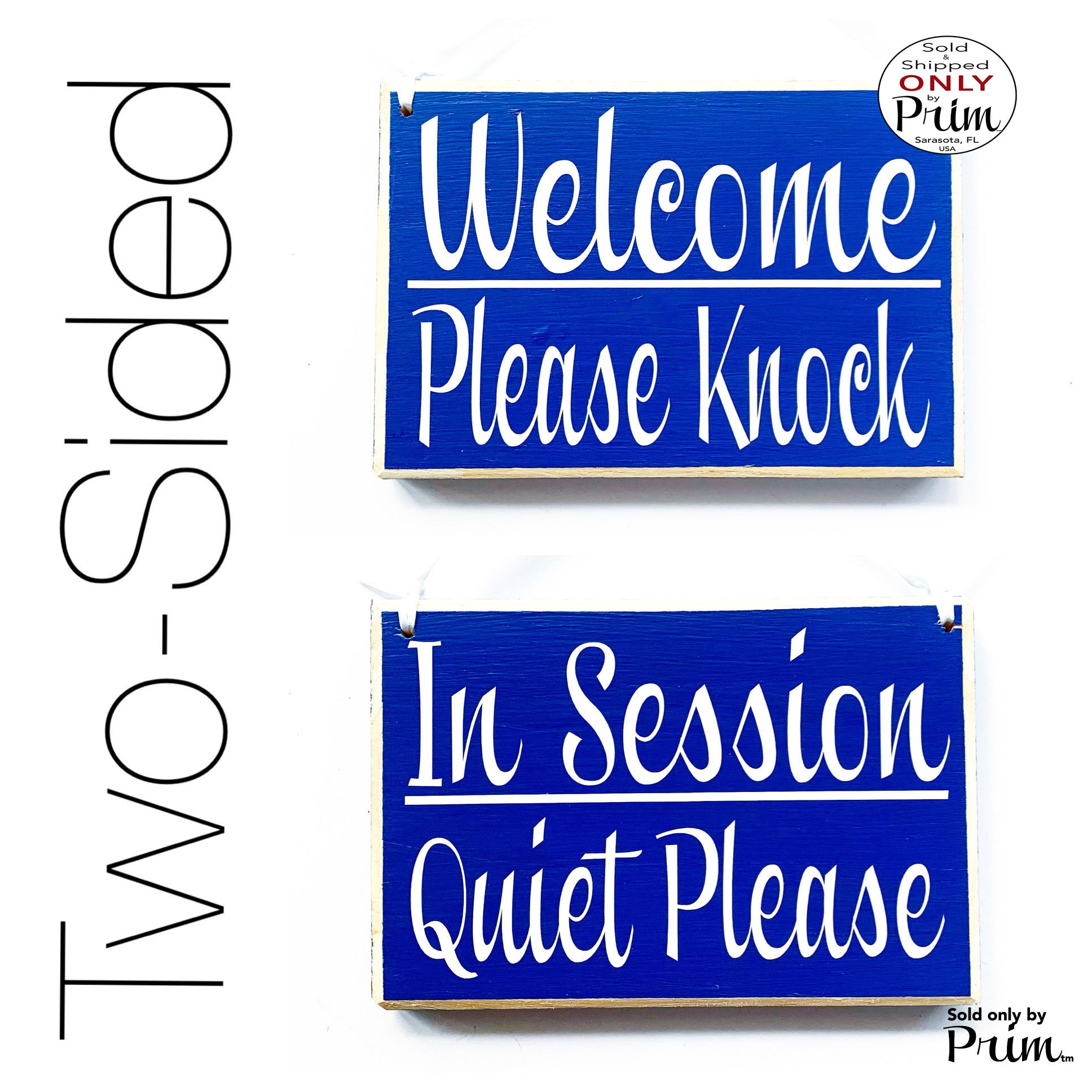 Two Sided 8x6 In Session Quiet Please Welcome Please Knock Custom Wood Sign Please Do Not Disturb Service Meeting Office Door Hanger Plaque Designs by Prim