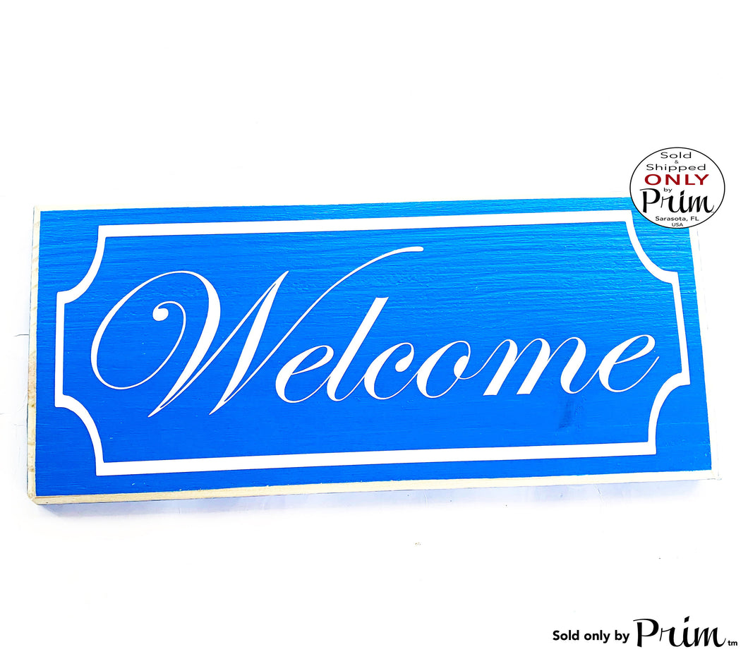 12x6 Welcome Border Custom Wood Sign | Entrance Home Greetings Come On In Home Sweet Home Front Door Porch Entryway Wall Decor Plaque