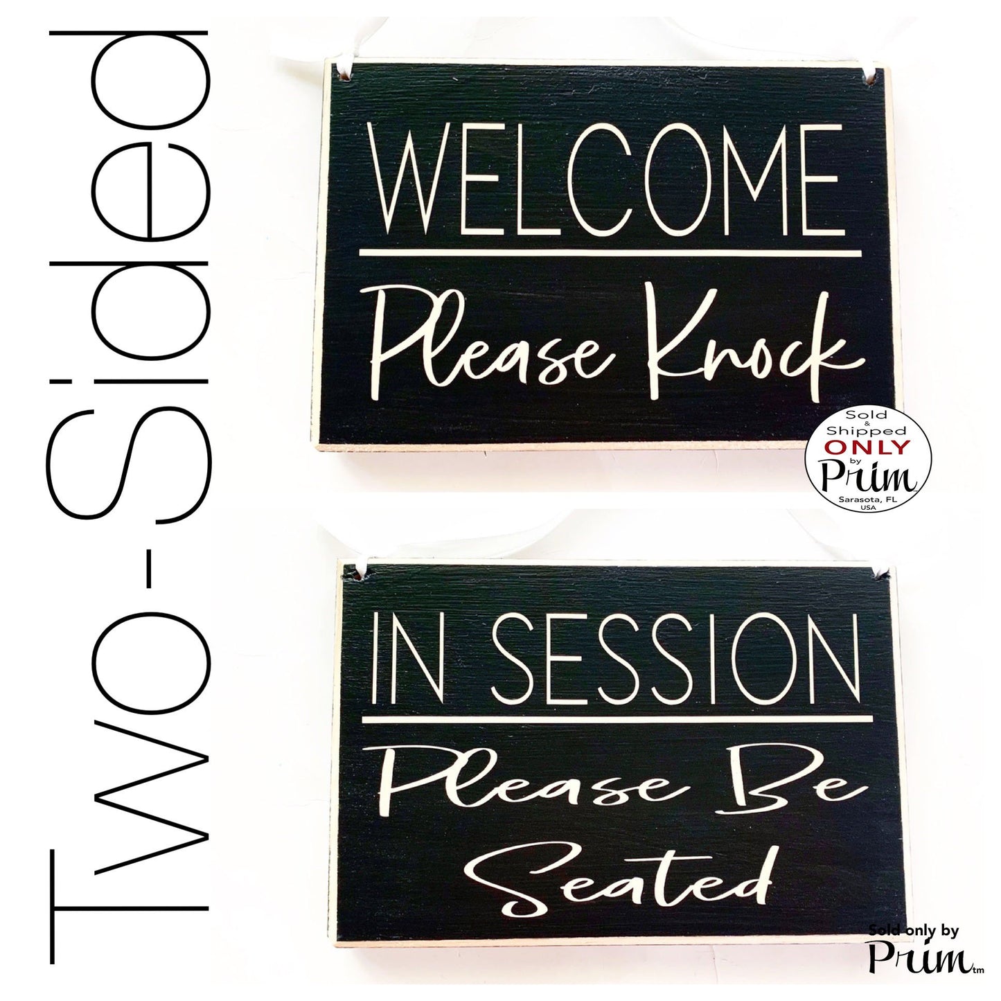 8x6 Welcome Please Knock In Session Please Be Seated Custom Wood Sign Please Do Not Disturb Welcome In Meeting Conference Custom Door Plaque