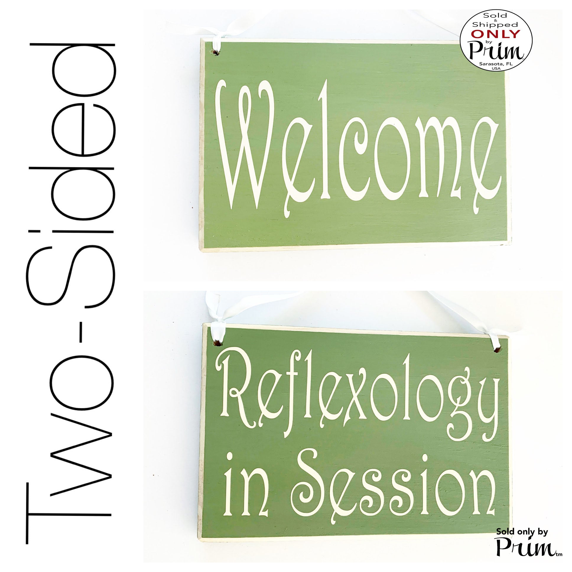 8x6 Reflexology In Progress Welcome Session Do Not Disturb Spa Salon Two Sided Custom Wood Sign Welcome Home Office Door Hanger Plaque Designs by Prim