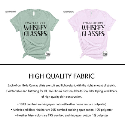 Designs by Prim I'ma Need Some Whiskey Glasses Funny Concert Soft Unisex T-Shirt | Wallen Wasted Country Music Tickets Event Top