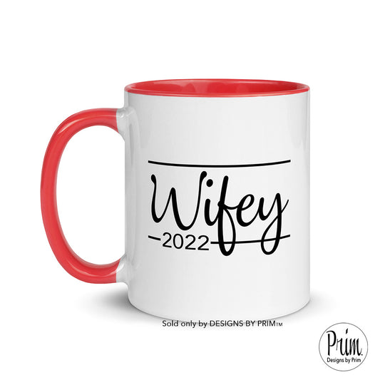 Designs by Prim Wifey 2022 Engagement Wedding Day 11 Ounce Ceramic Mug | Announcement Bridal Shower Party Graphic Tea Coffee Mug