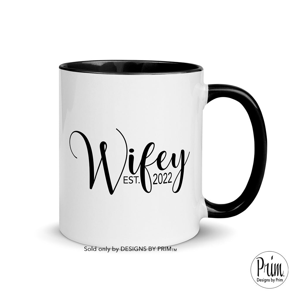 Designs by Prim Wifey 2022 Engagement Wedding Day 11 Ounce Ceramic Mug | Announcement Bridal Shower Party Graphic Tea Coffee Mug