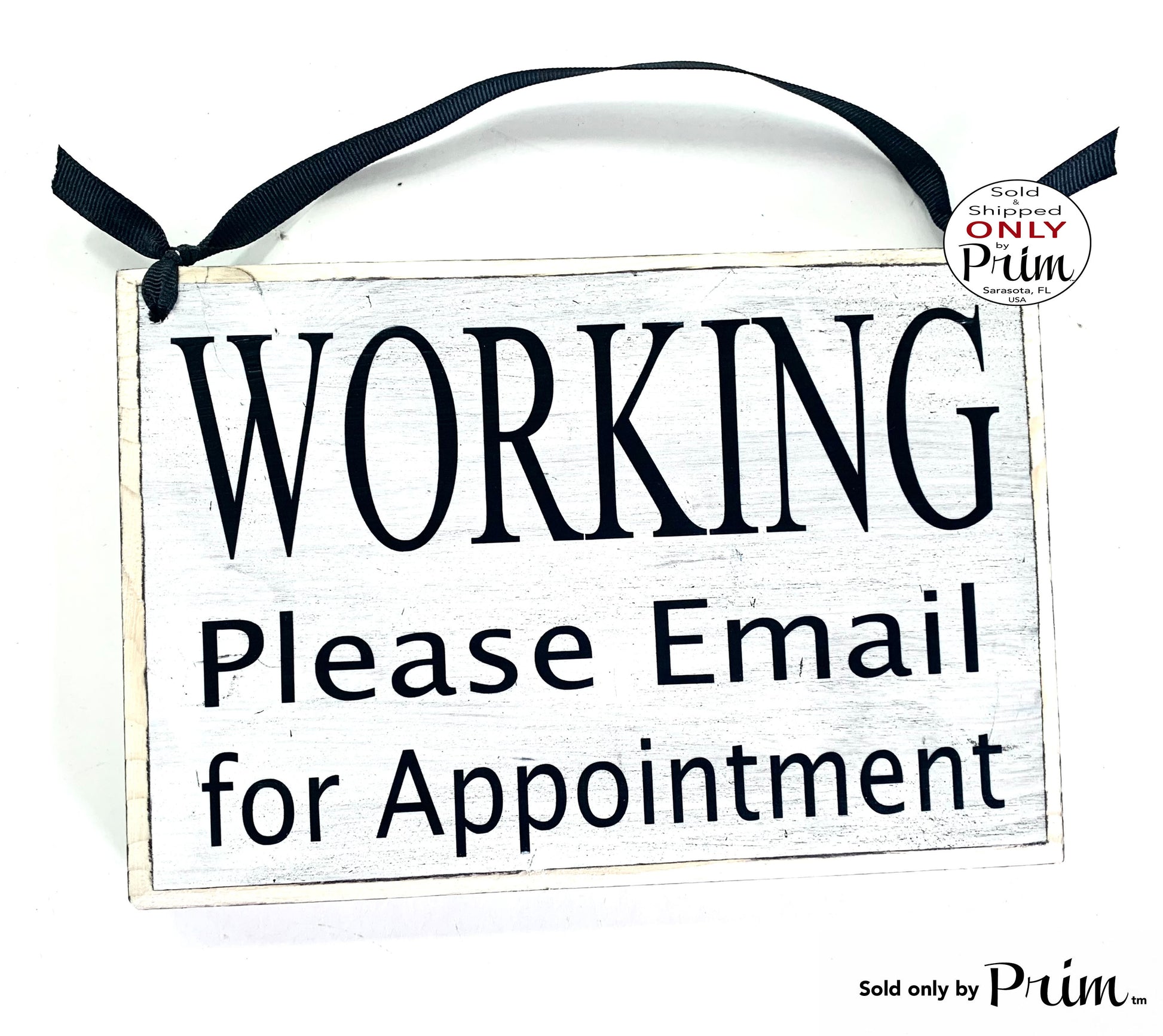 8x6 Working Please Email For Appointment Custom Wood Sign Do Not Disturb Unavailable Meeting Busy Office Session Progress Door Plaque Designs by Prim