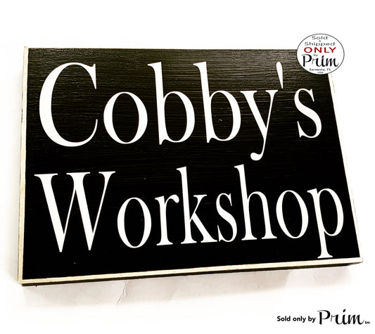 10x8 Custom Personalized Name Workshop Wood Sign Dad Father Grandparents Grandchildren Man Cave Space Tool Shop Garage Shed Plaque