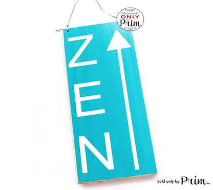6x12 Zen Arrow Front Door Custom Wood Sign Meditation Yoga Studio Namaste Pilates Relaxation Workout Business Om Pilates Door Wall Plaque